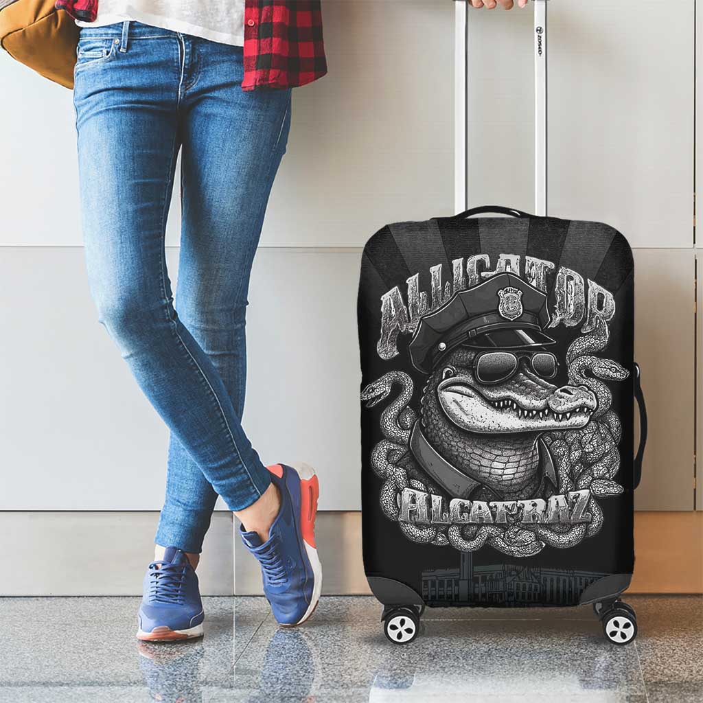 Alligator Alcatraz Police Luggage Cover Prison Florida Everglades - Wonder Print Shop