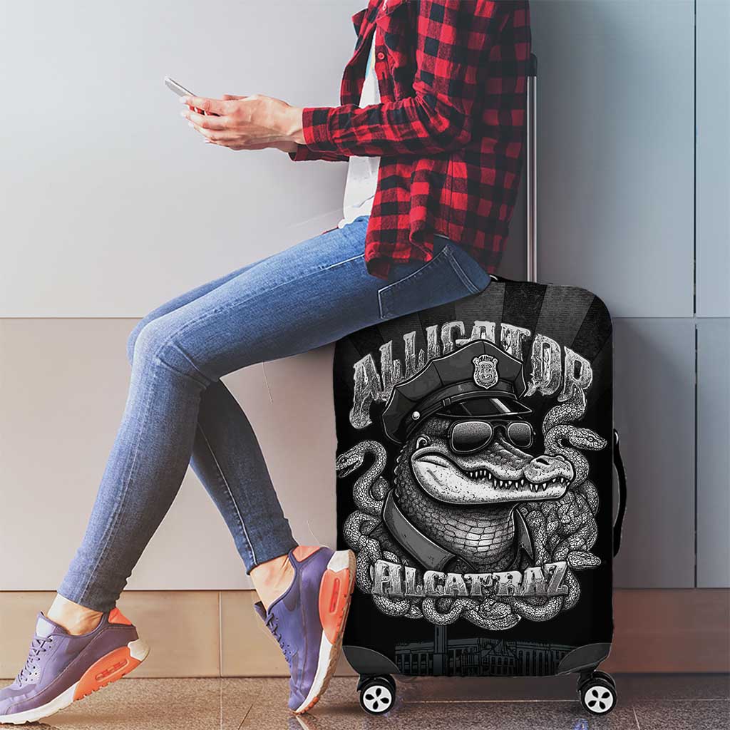 Alligator Alcatraz Police Luggage Cover Prison Florida Everglades - Wonder Print Shop