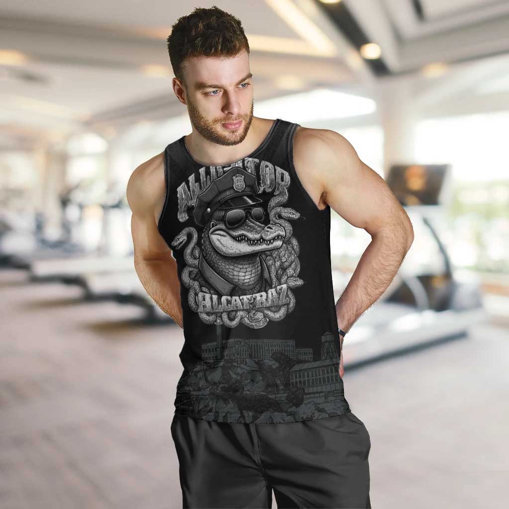 Alligator Alcatraz Police Men Tank Top Prison Florida Everglades - Wonder Print Shop