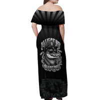 Alligator Alcatraz Police Off Shoulder Maxi Dress Prison Florida Everglades - Wonder Print Shop