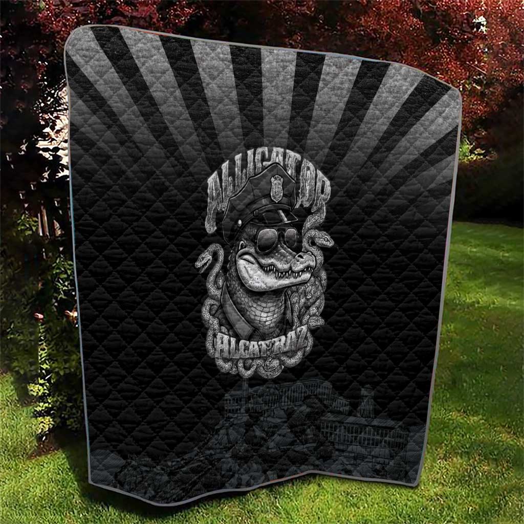 Alligator Alcatraz Police Quilt Prison Florida Everglades - Wonder Print Shop