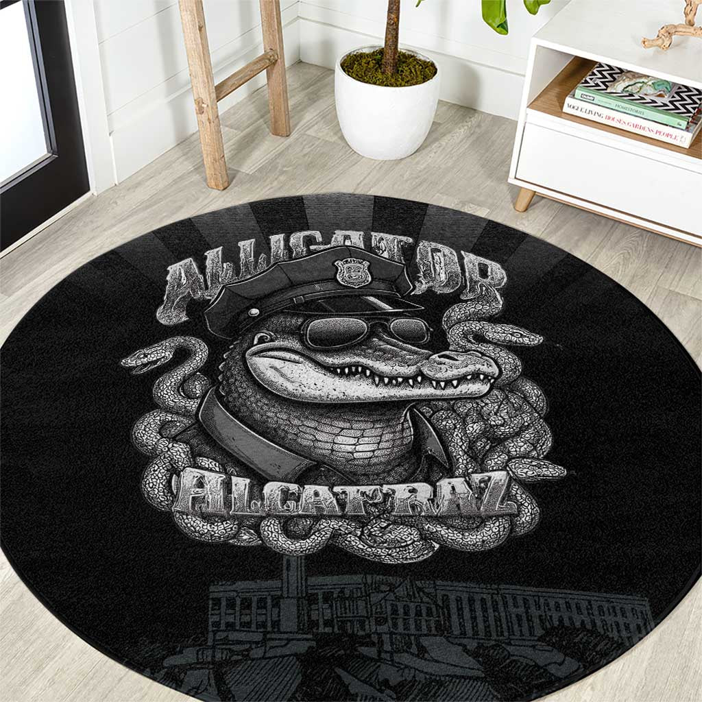 Alligator Alcatraz Police Round Carpet Prison Florida Everglades - Wonder Print Shop