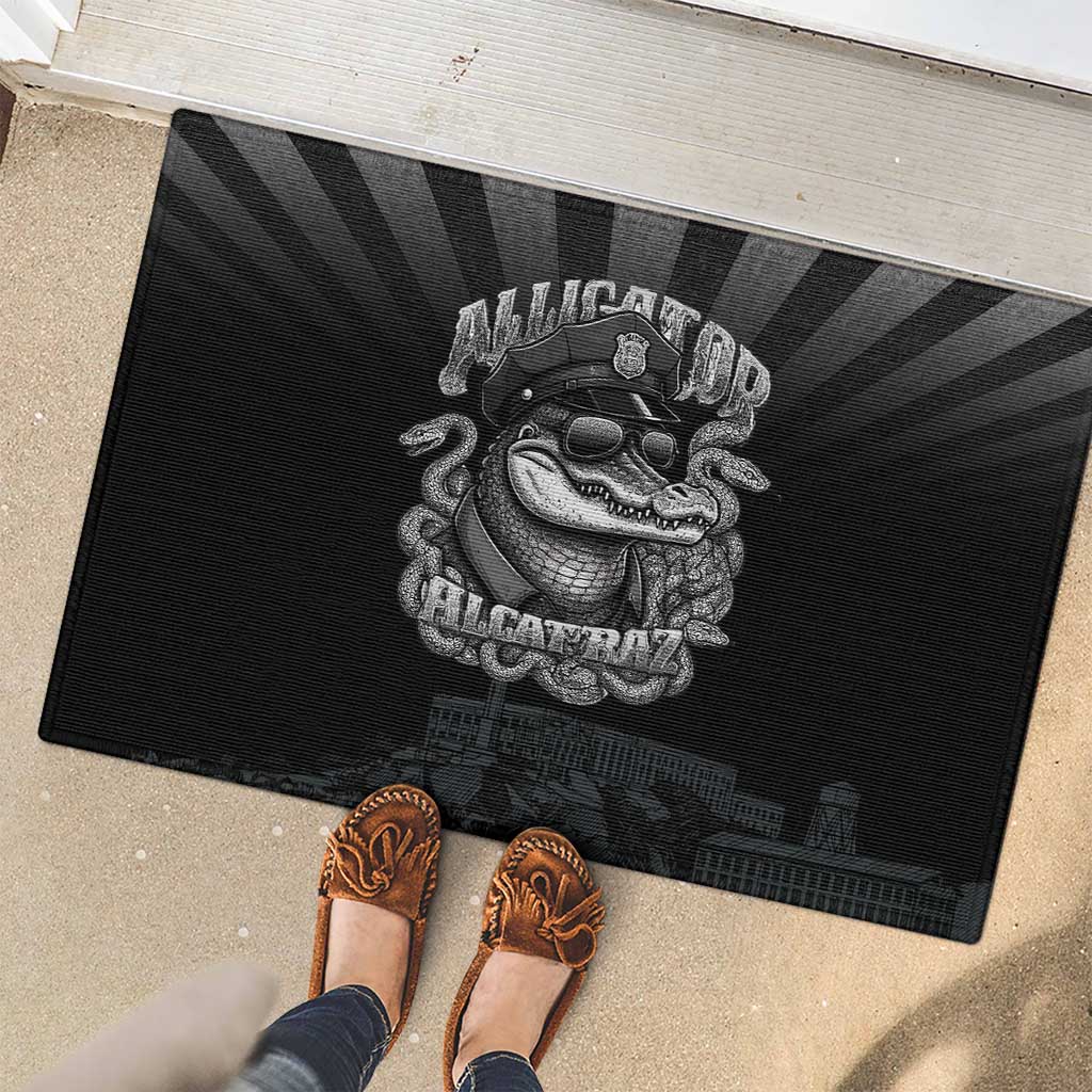 Alligator Alcatraz Police Rubber Doormat Prison Florida Everglades - Wonder Print Shop