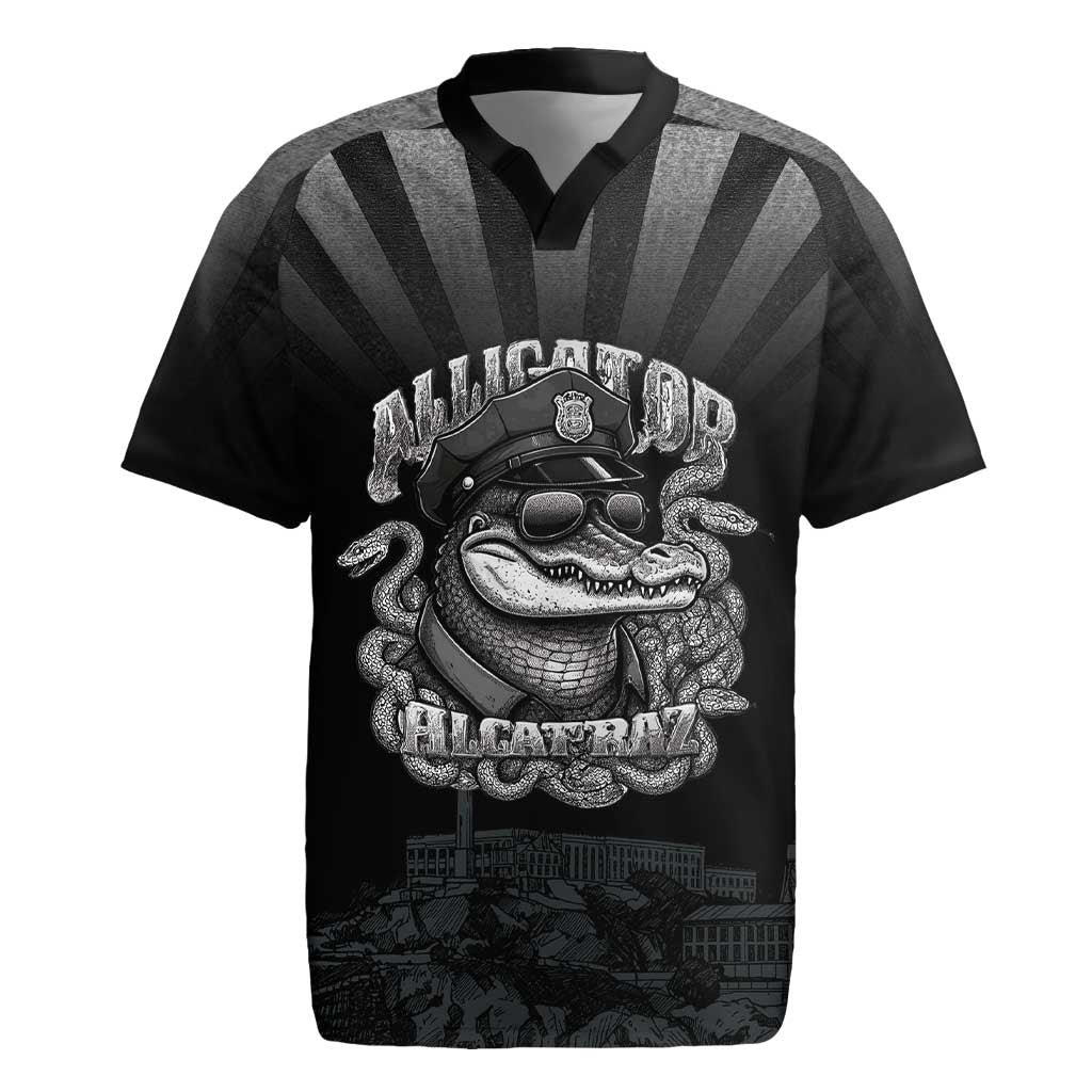 Alligator Alcatraz Police Rugby Jersey Prison Florida Everglades - Wonder Print Shop