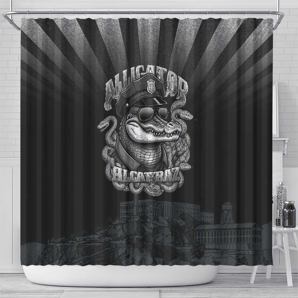 Alligator Alcatraz Police Shower Curtain Prison Florida Everglades - Wonder Print Shop
