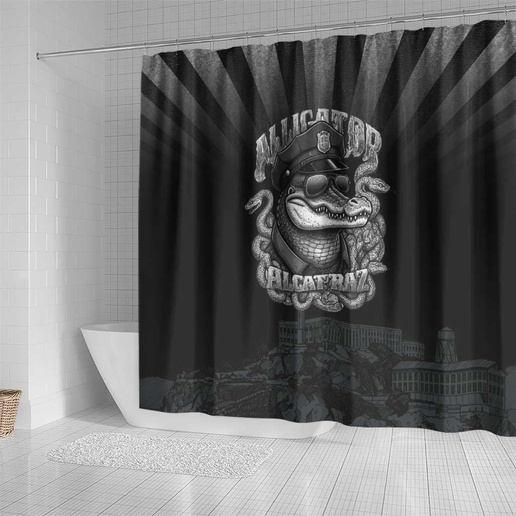 Alligator Alcatraz Police Shower Curtain Prison Florida Everglades - Wonder Print Shop
