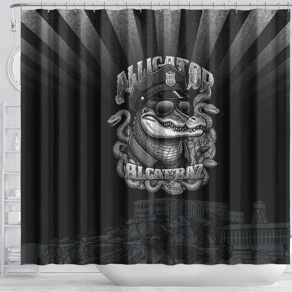 Alligator Alcatraz Police Shower Curtain Prison Florida Everglades - Wonder Print Shop