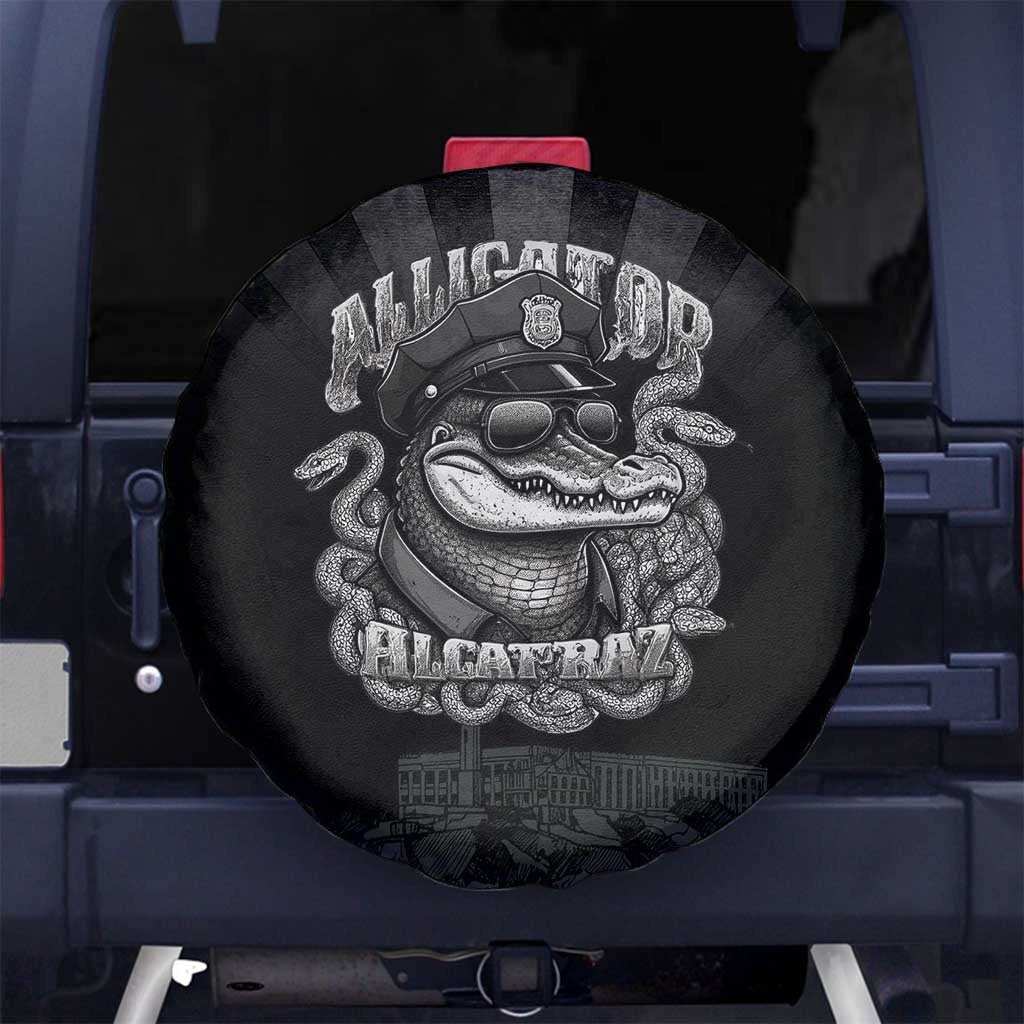Alligator Alcatraz Police Spare Tire Cover Prison Florida Everglades - Wonder Print Shop