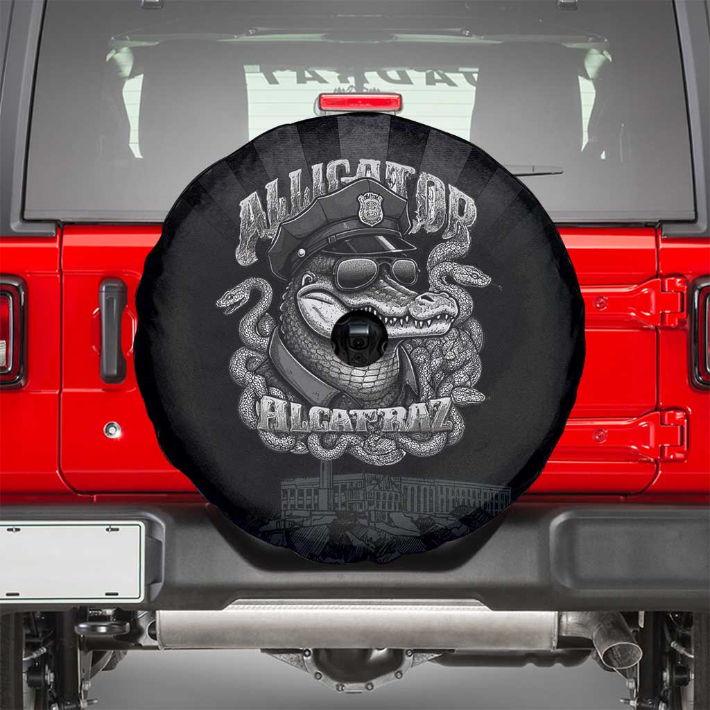 Alligator Alcatraz Police Spare Tire Cover Prison Florida Everglades - Wonder Print Shop