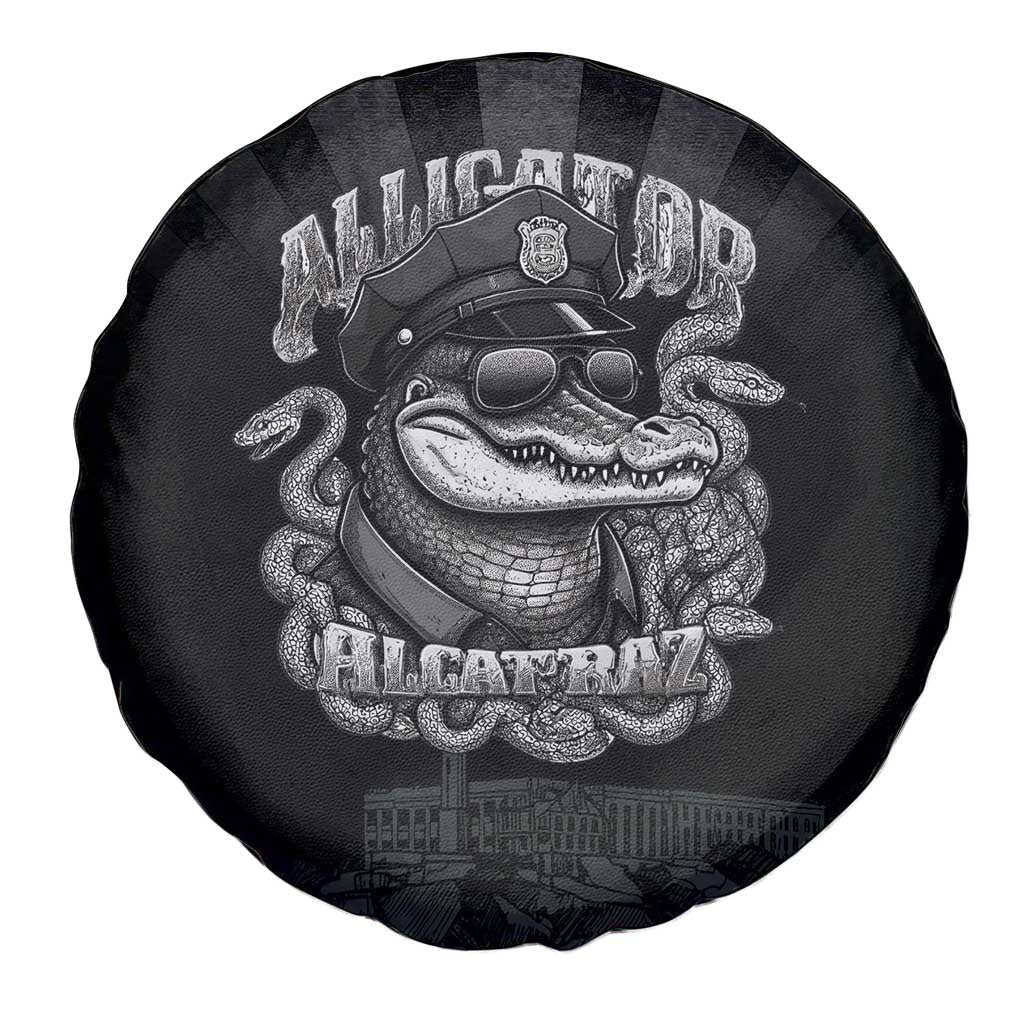Alligator Alcatraz Police Spare Tire Cover Prison Florida Everglades - Wonder Print Shop