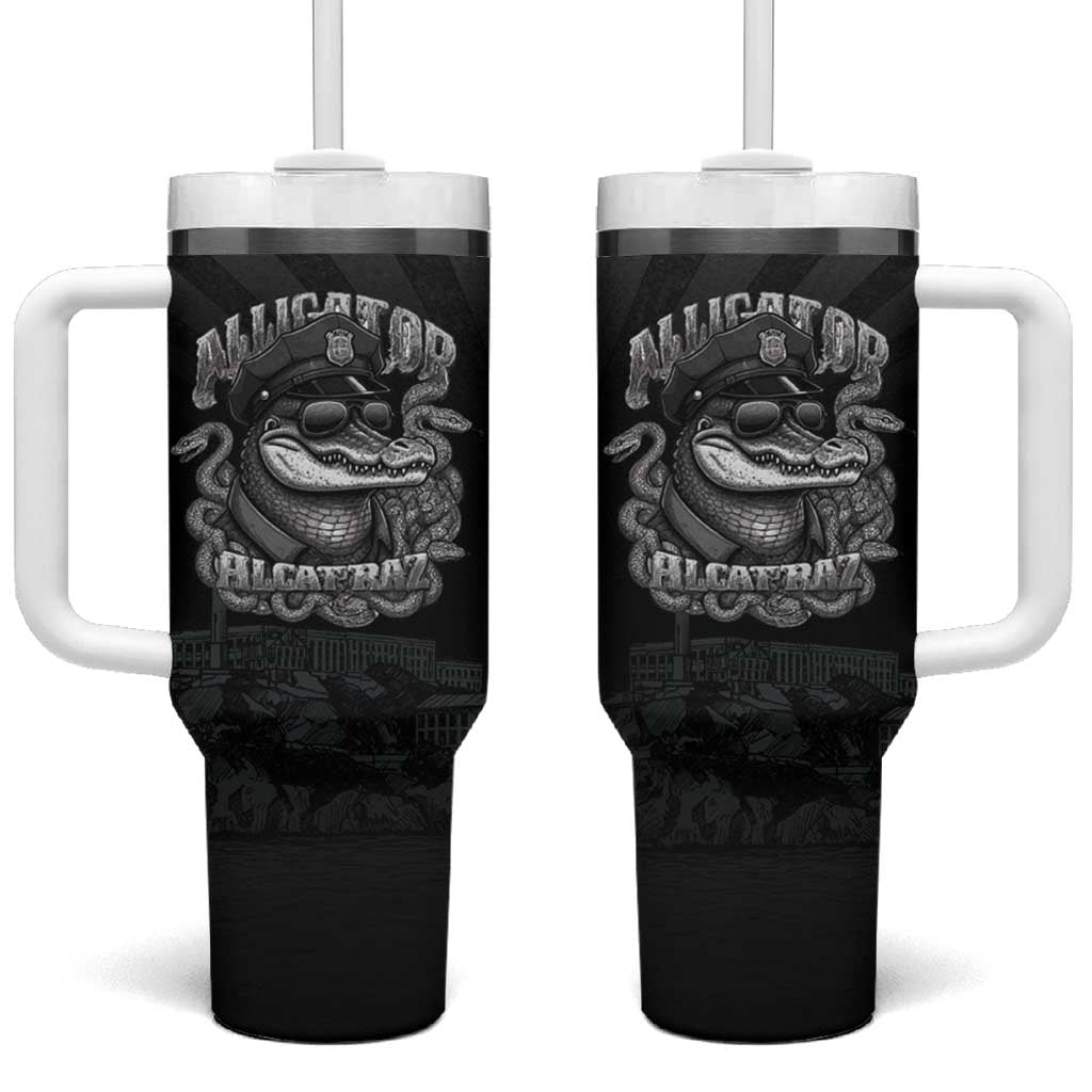 Alligator Alcatraz Police Tumbler With Handle Prison Florida Everglades - Wonder Print Shop