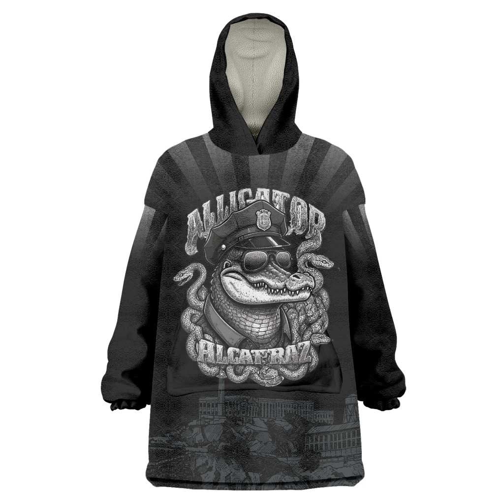 Alligator Alcatraz Police Wearable Blanket Hoodie Prison Florida Everglades - Wonder Print Shop