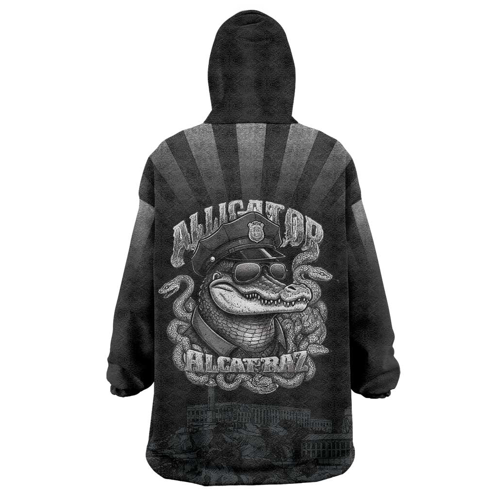 Alligator Alcatraz Police Wearable Blanket Hoodie Prison Florida Everglades - Wonder Print Shop