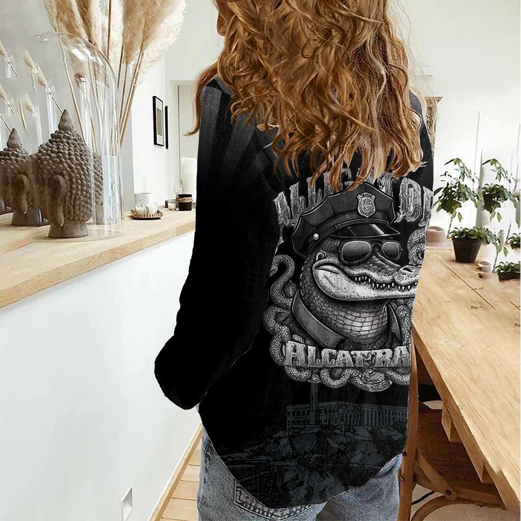 Alligator Alcatraz Police Women Casual Shirt Prison Florida Everglades - Wonder Print Shop