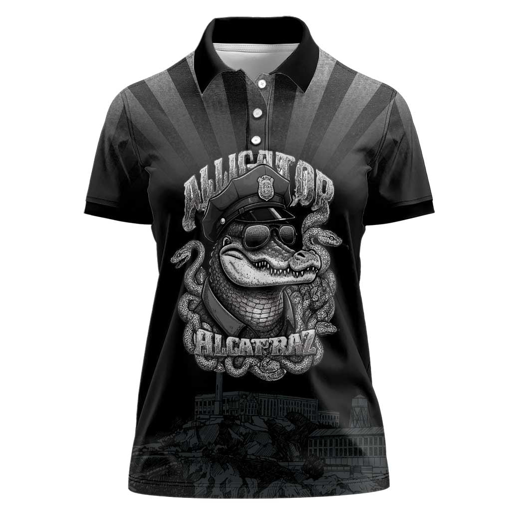 Alligator Alcatraz Police Women Polo Shirt Prison Florida Everglades - Wonder Print Shop