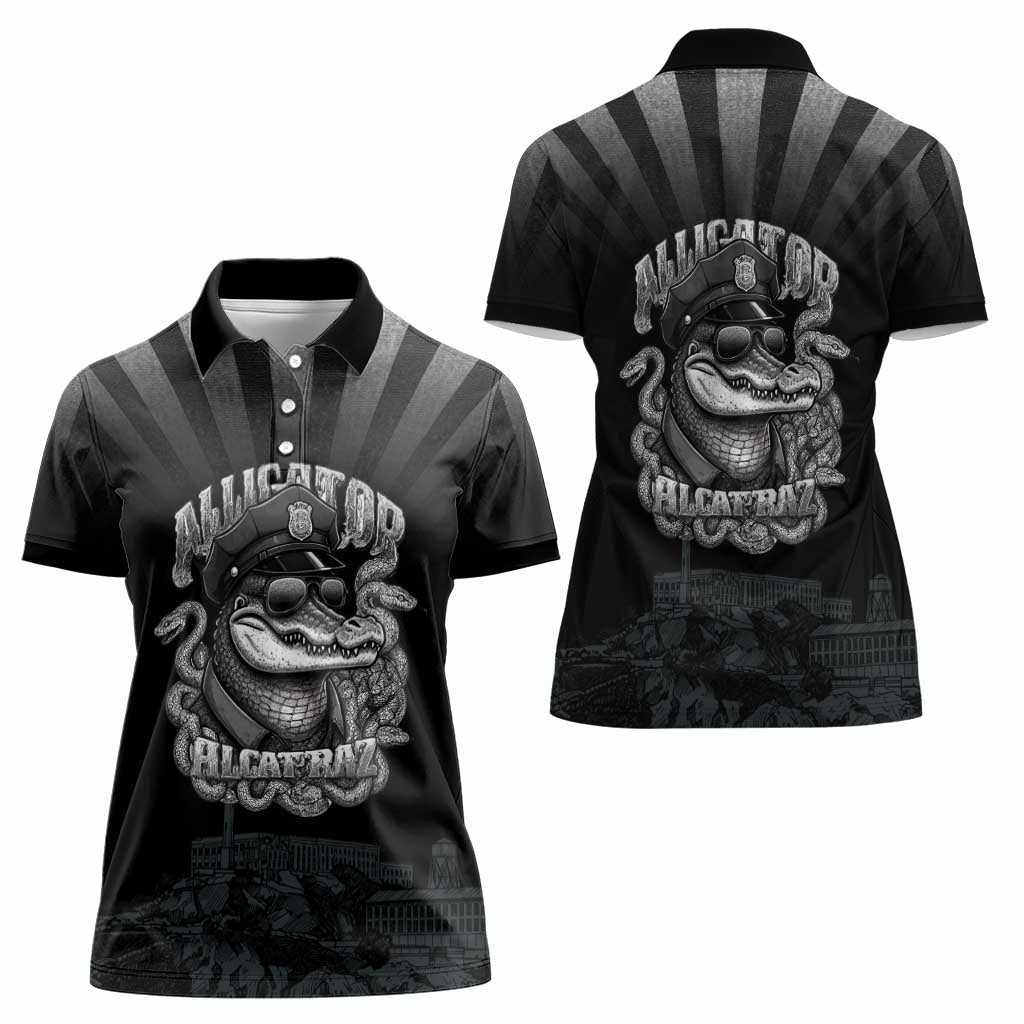 Alligator Alcatraz Police Women Polo Shirt Prison Florida Everglades - Wonder Print Shop