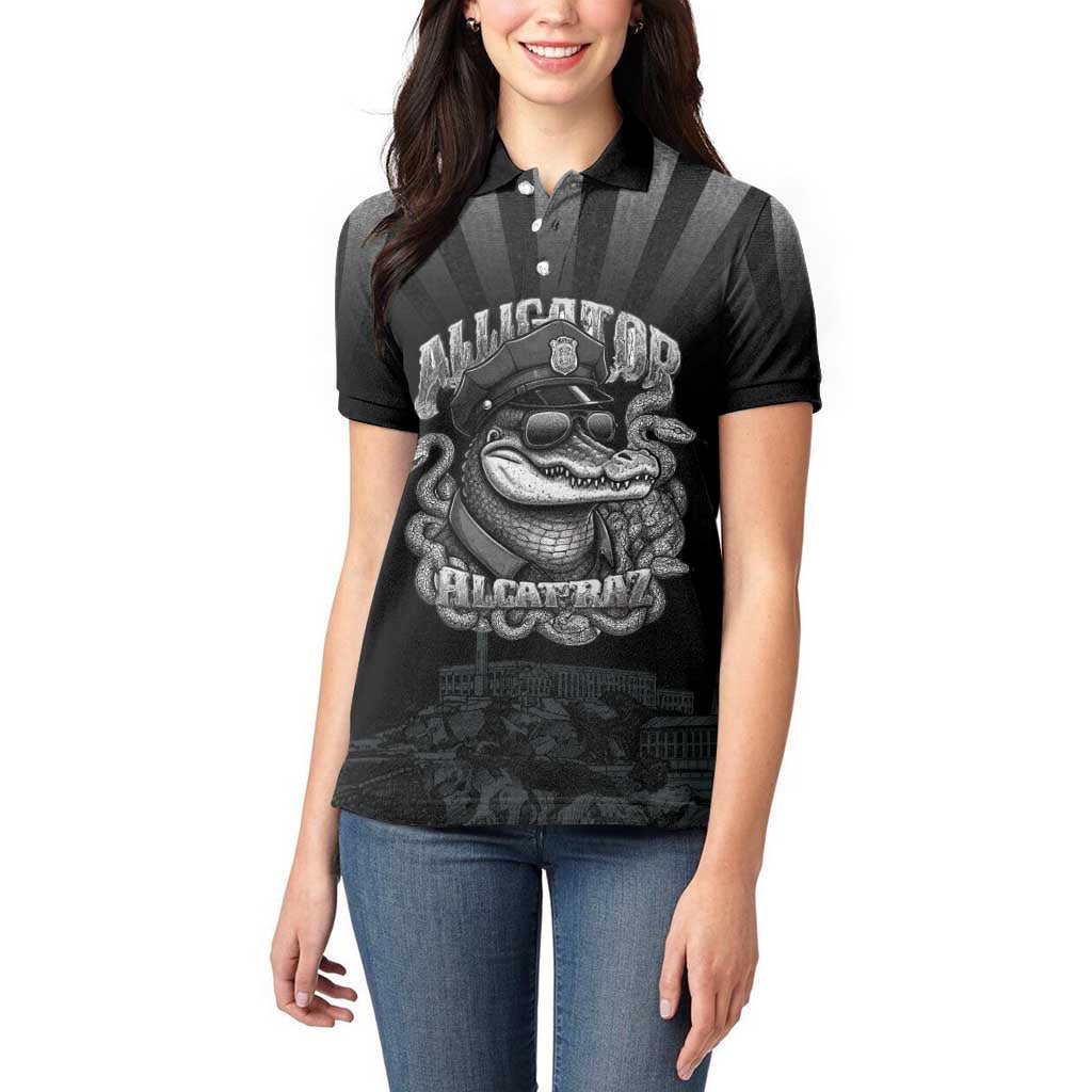 Alligator Alcatraz Police Women Polo Shirt Prison Florida Everglades - Wonder Print Shop