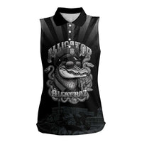 Alligator Alcatraz Police Women Sleeveless Polo Shirt Prison Florida Everglades - Wonder Print Shop