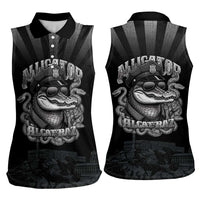 Alligator Alcatraz Police Women Sleeveless Polo Shirt Prison Florida Everglades - Wonder Print Shop