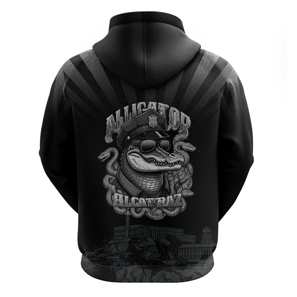 Alligator Alcatraz Police Zip Hoodie Prison Florida Everglades - Wonder Print Shop