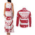 Custom Japan Rugby Couples Matching Tank Maxi Dress and Long Sleeve Button Shirt Brave Cherry Blossoms Flying Petals - Wonder Print Shop