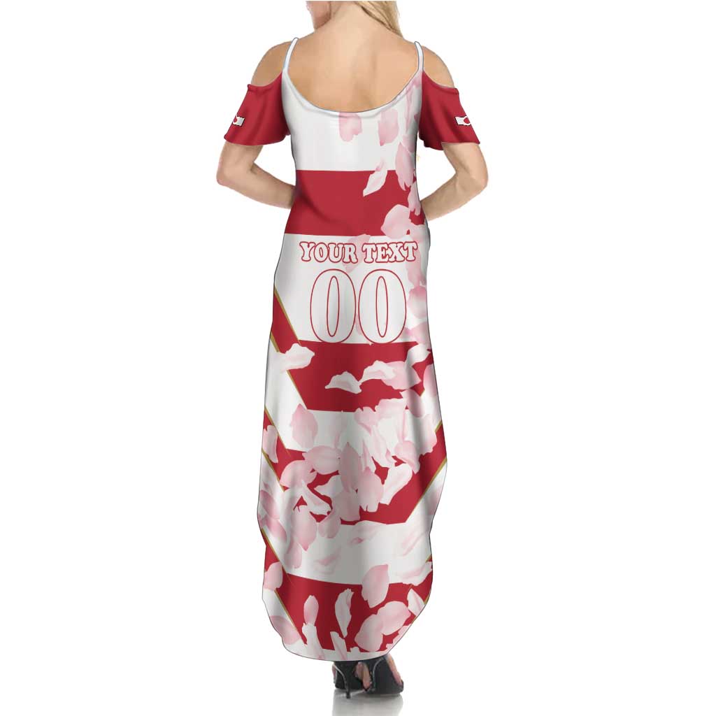 Custom Japan Rugby Family Matching Summer Maxi Dress and Hawaiian Shirt Brave Cherry Blossoms Flying Petals - Wonder Print Shop
