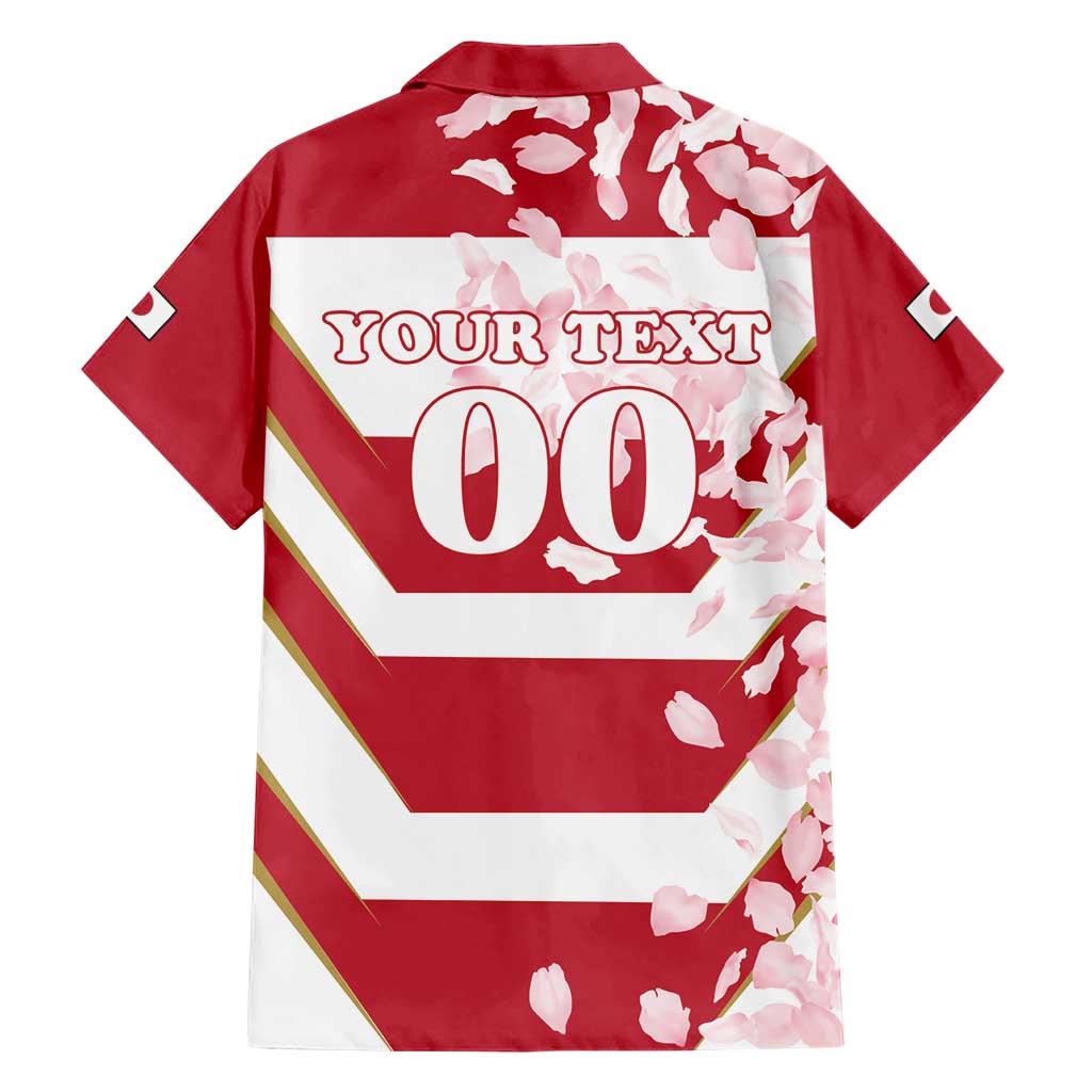 Custom Japan Rugby Hawaiian Shirt Brave Cherry Blossoms Flying Petals - Wonder Print Shop