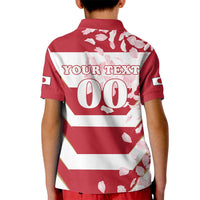 Custom Japan Rugby Kid Polo Shirt Brave Cherry Blossoms Flying Petals - Wonder Print Shop