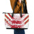 Custom Japan Rugby Leather Tote Bag Brave Cherry Blossoms Flying Petals - Wonder Print Shop