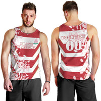 Custom Japan Rugby Men Tank Top Brave Cherry Blossoms Flying Petals - Wonder Print Shop