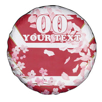Custom Japan Rugby Spare Tire Cover Brave Cherry Blossoms Flying Petals - Wonder Print Shop