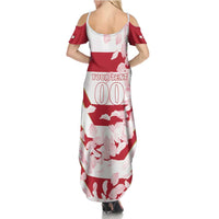 Custom Japan Rugby Summer Maxi Dress Brave Cherry Blossoms Flying Petals - Wonder Print Shop