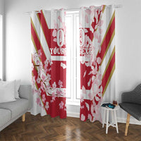 Custom Japan Rugby Window Curtain Brave Cherry Blossoms Flying Petals - Wonder Print Shop
