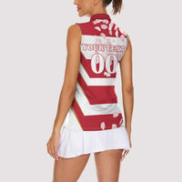 Custom Japan Rugby Women Sleeveless Polo Shirt Brave Cherry Blossoms Flying Petals - Wonder Print Shop