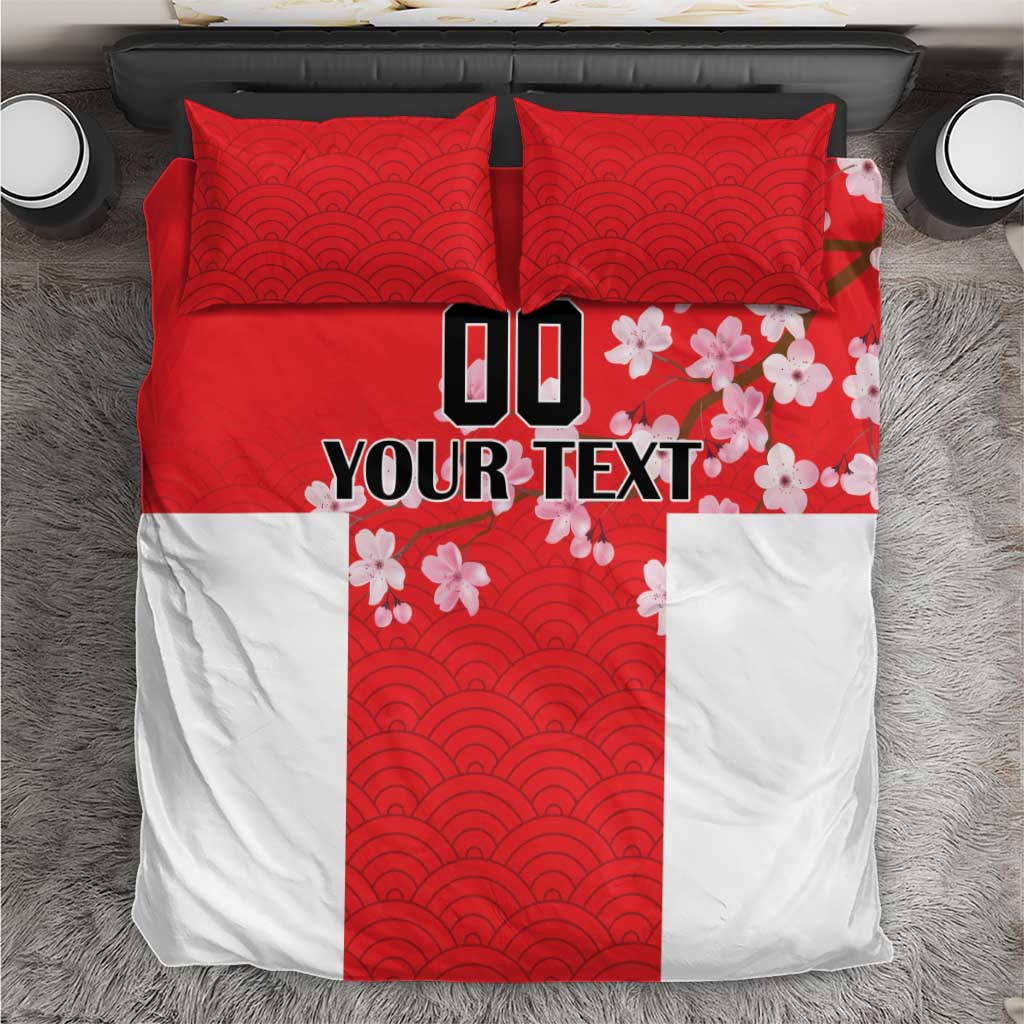 Custom Japan Rugby Bedding Set Seamless Japanese Waves Pattern - Wonder Print Shop