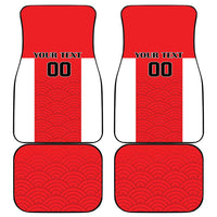Custom Japan Rugby Car Mats Seamless Japanese Waves Pattern - Wonder Print Shop