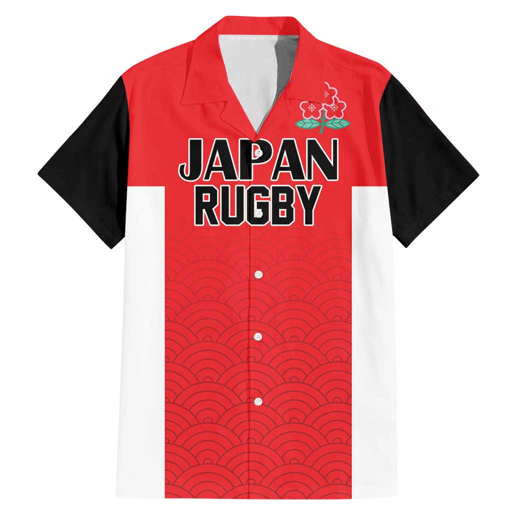 Custom Japan Rugby Family Matching Mermaid Dress and Hawaiian Shirt Seamless Japanese Waves Pattern - Wonder Print Shop