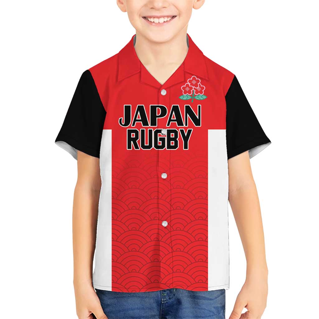 Custom Japan Rugby Family Matching Summer Maxi Dress and Hawaiian Shirt Seamless Japanese Waves Pattern - Wonder Print Shop