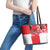 Custom Japan Rugby Leather Tote Bag Seamless Japanese Waves Pattern - Wonder Print Shop