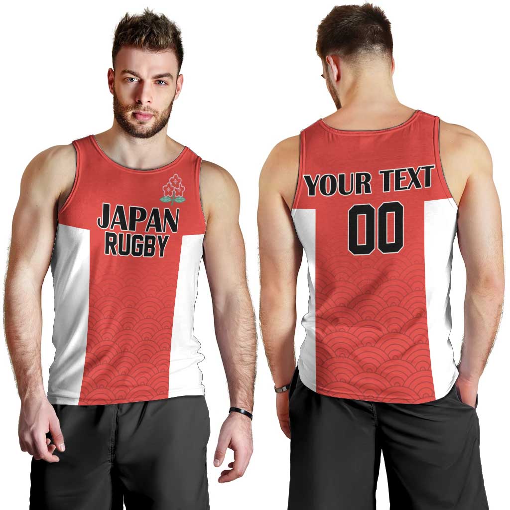 Custom Japan Rugby Men Tank Top Seamless Japanese Waves Pattern - Wonder Print Shop