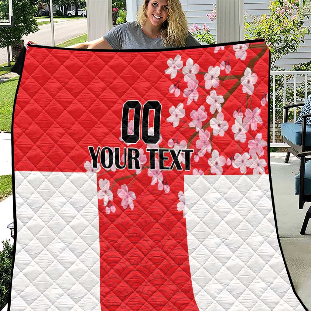 Custom Japan Rugby Quilt Seamless Japanese Waves Pattern - Wonder Print Shop