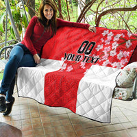 Custom Japan Rugby Quilt Seamless Japanese Waves Pattern - Wonder Print Shop