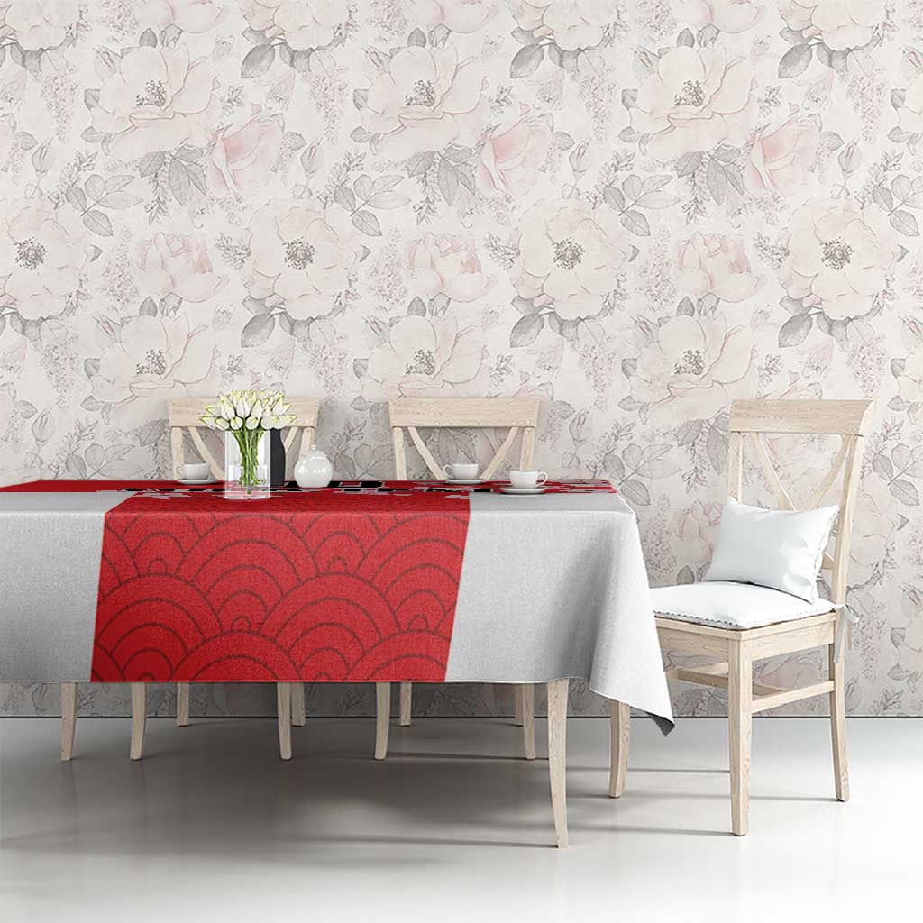 Custom Japan Rugby Tablecloth Seamless Japanese Waves Pattern - Wonder Print Shop