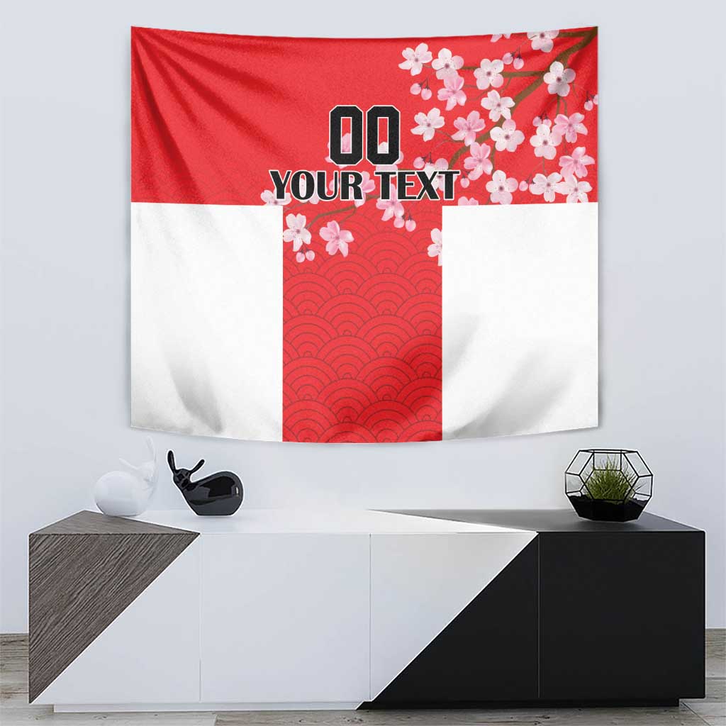 Custom Japan Rugby Tapestry Seamless Japanese Waves Pattern - Wonder Print Shop
