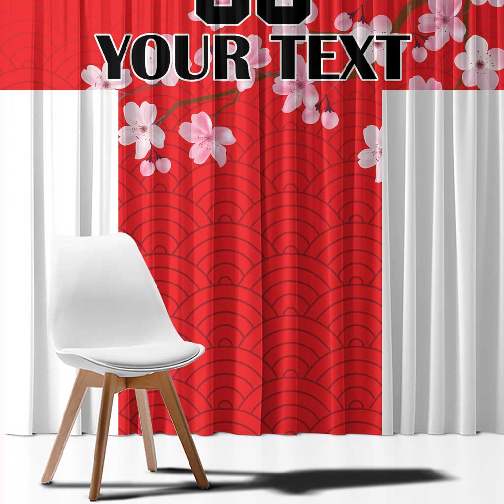 Custom Japan Rugby Window Curtain Seamless Japanese Waves Pattern - Wonder Print Shop