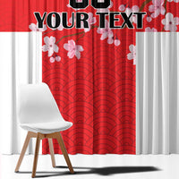 Custom Japan Rugby Window Curtain Seamless Japanese Waves Pattern - Wonder Print Shop