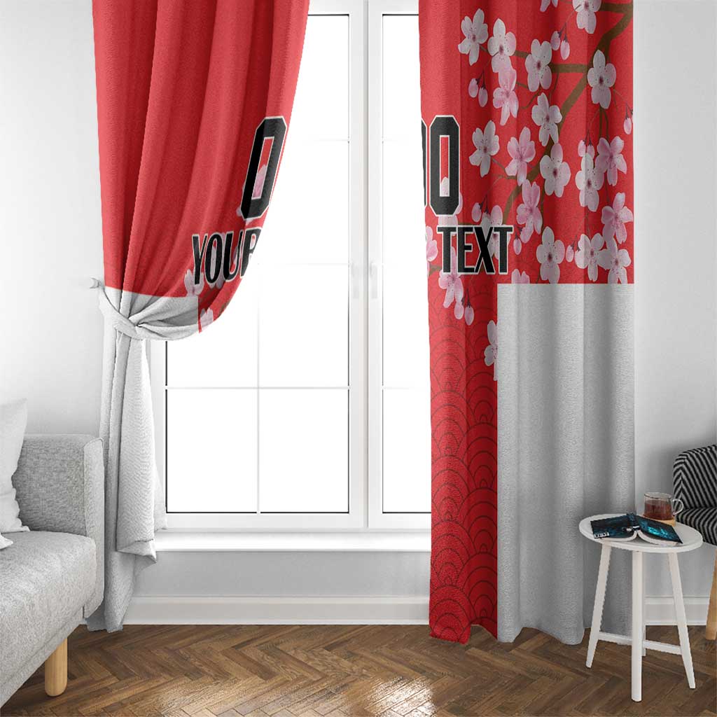Custom Japan Rugby Window Curtain Seamless Japanese Waves Pattern - Wonder Print Shop