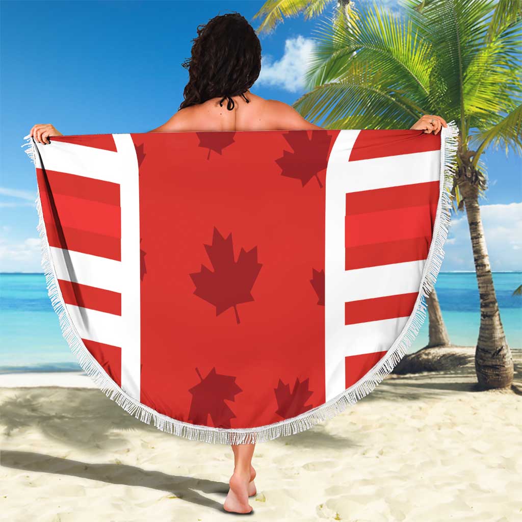 Custom Canada Rugby Beach Blanket Canada Flag Maple Leaf - Wonder Print Shop