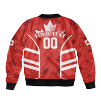 Custom Canada Rugby Bomber Jacket Canada Flag Maple Leaf - Wonder Print Shop