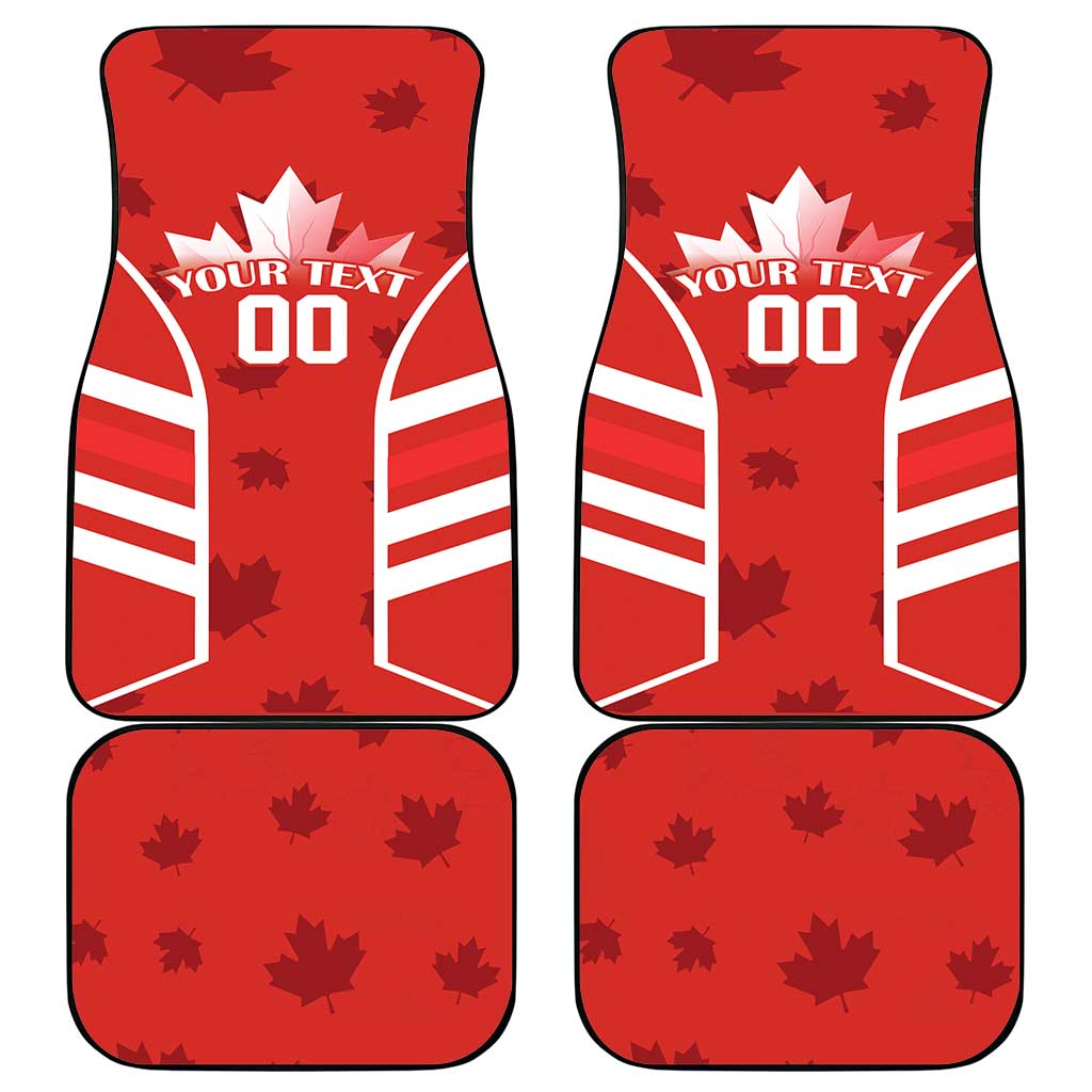 Custom Canada Rugby Car Mats Canada Flag Maple Leaf - Wonder Print Shop